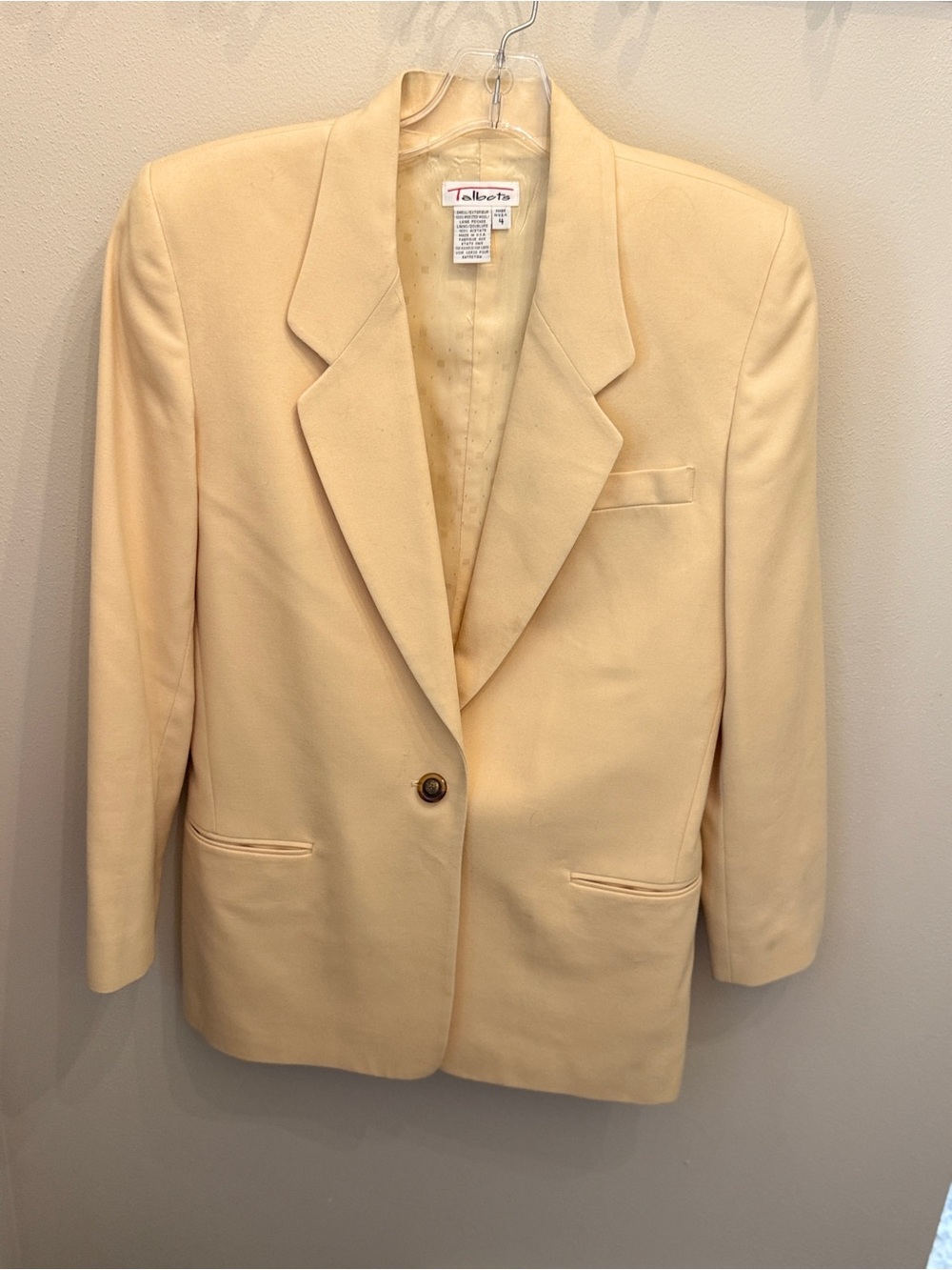 Talbots Soft Butter Vintage Blazer Sz 4
